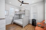 King Guest Bedroom Features a Built-In Desk